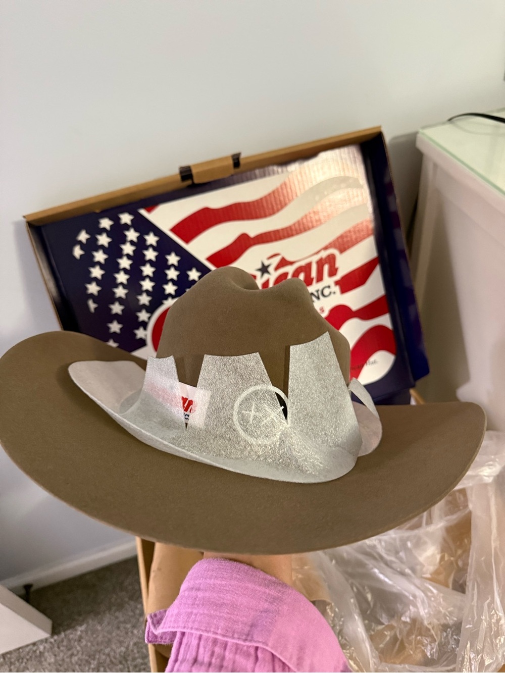 Brand New Never Worn 40X Pecan American Felt Hat 7 1/8
